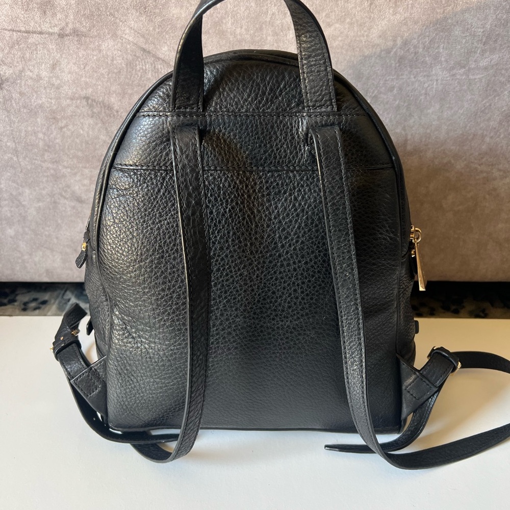 Michael Kors Black Pebbled Leather Small Backpack with Gold Hardware - Picture 4 of 8